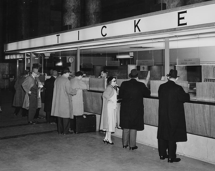 Madison Street Station Main Lobby Ticket Office - 1960 Photograph by Chicago and North Western Historical Society