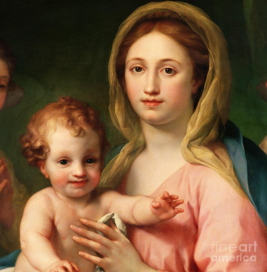 Madonna Painting - Madonna and Child by Anton Raphael Mengs