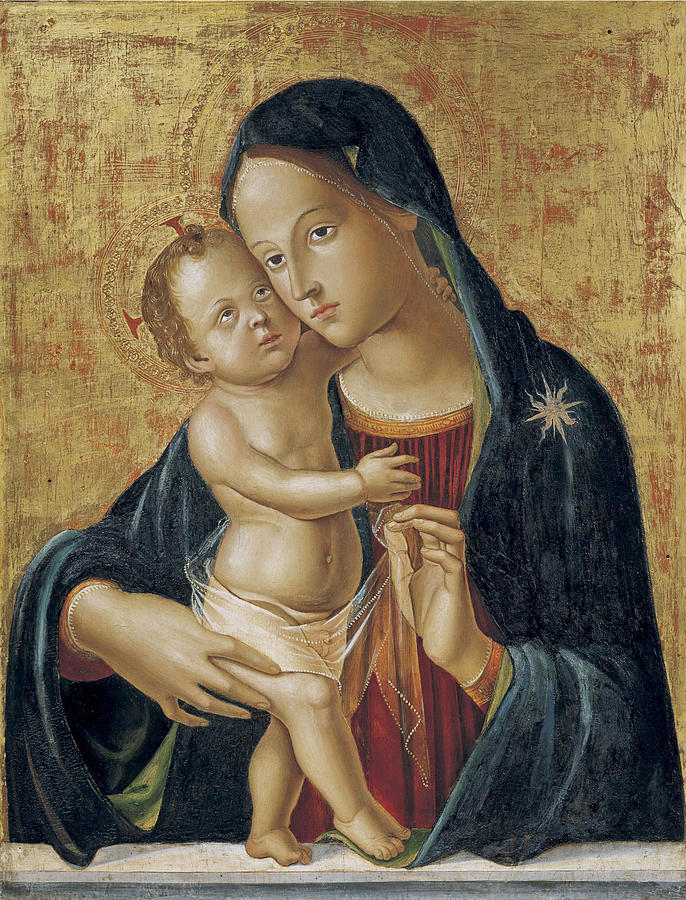 Madonna and Child Painting by Antoniazzo Romano | Fine Art America