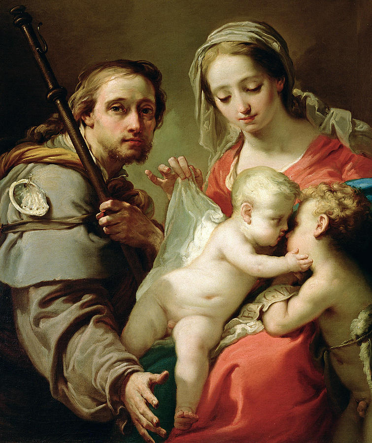 John The Baptist Painting - Madonna and Child by Gaetano Gandolfi