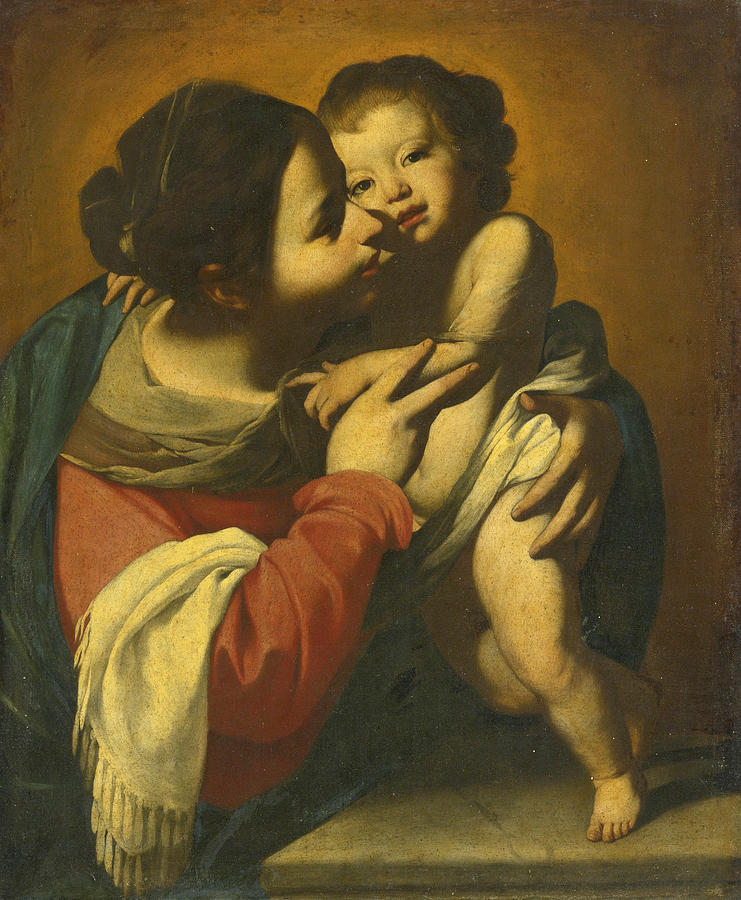Madonna and Child 2 Painting by Massimo Stanzione