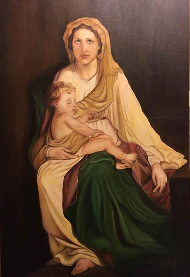 Madonna and child #3 Painting by Renata Bosnjak