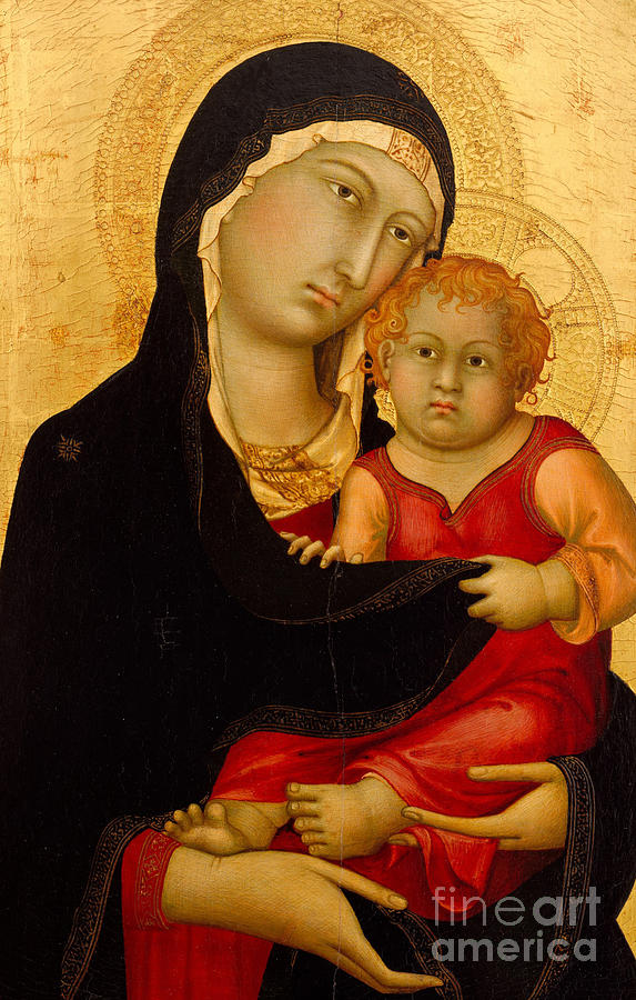 Madonna and Child Painting by Simone Martini