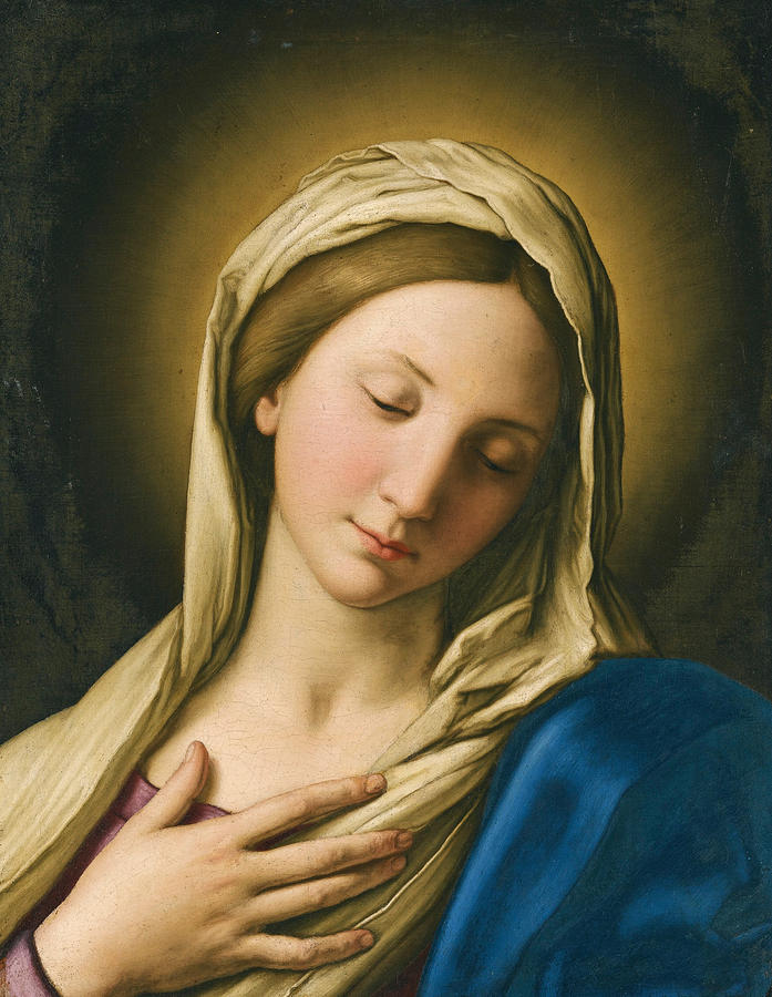 Madonna at Prayer #2 Painting by Sassoferrato