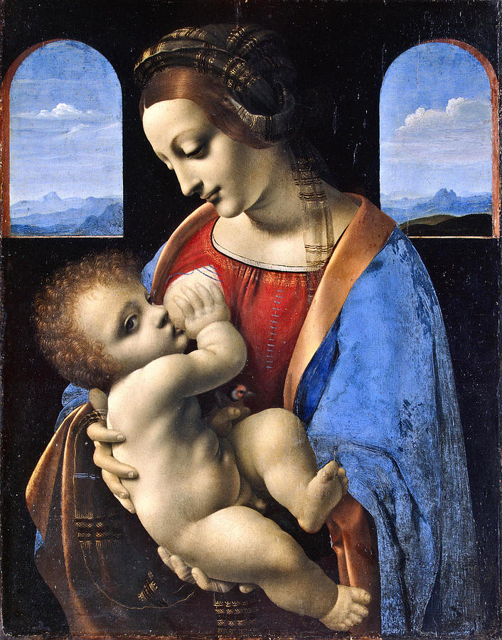 Leonardo Da Vinci Painting - Madonna Litta Madonna And The Child #1 by Leonardo Da Vinci