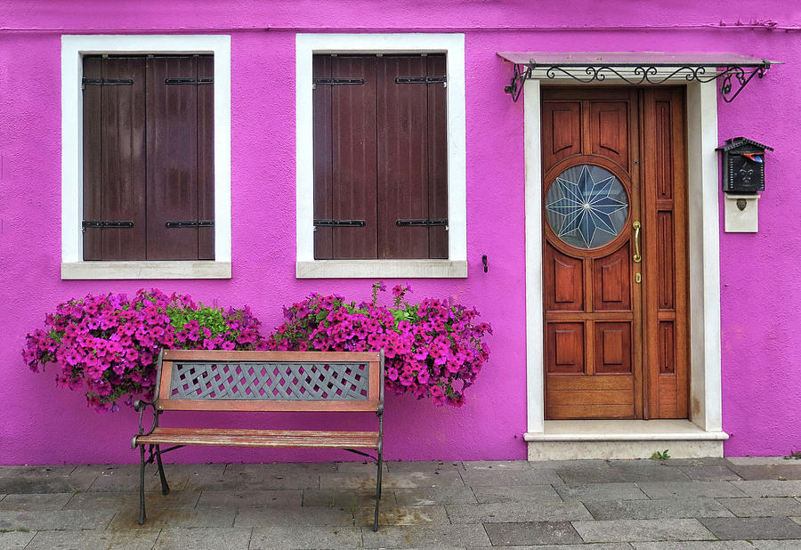 Magenta In Burano #1 Photograph by Dave Mills