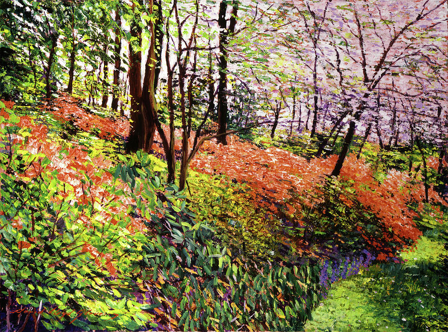 Magic Flower Forest #1 Painting by David Lloyd Glover