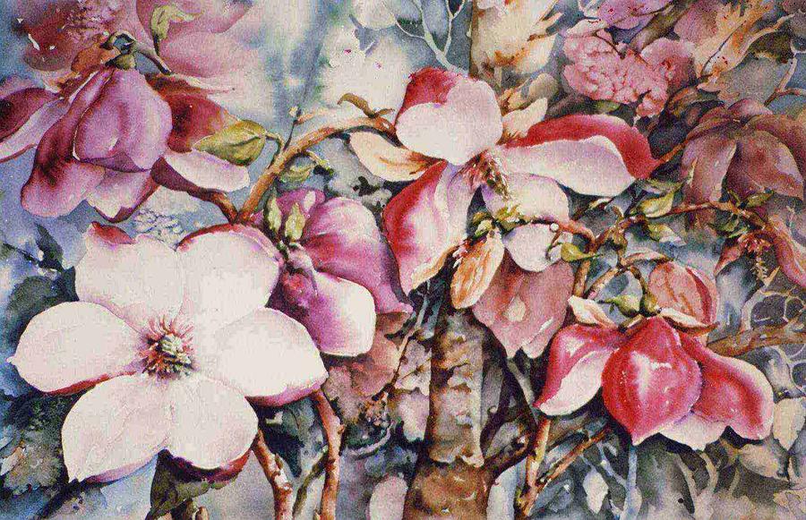 Magnolia #1 Painting by Marta Styk