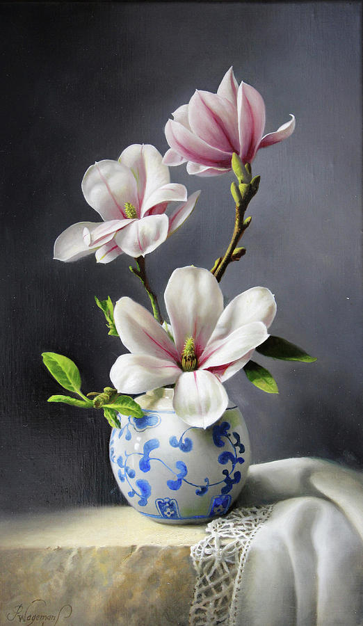 Magnolias Painting - Magnolia #2 by Pieter Wagemans