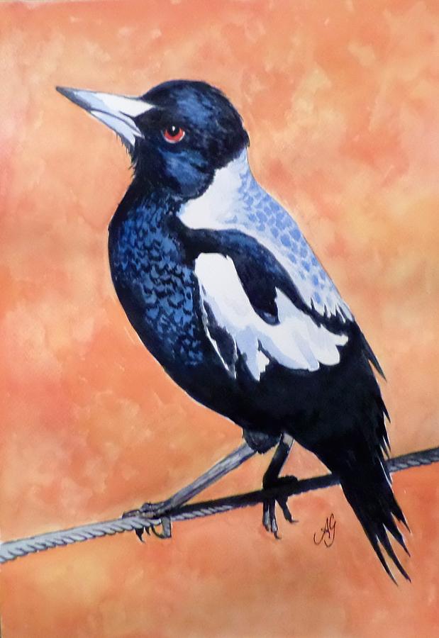 Magpie #1 Painting by Anne Gardner