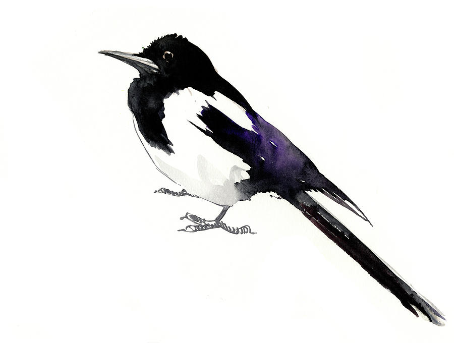 Magpie #1 Painting by Suren Nersisyan