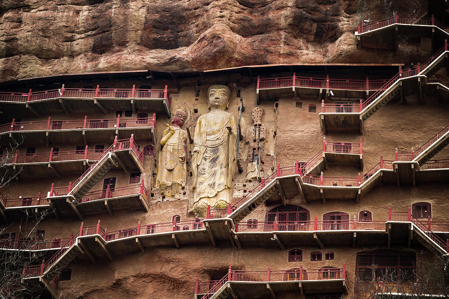 Maijishan Grottoes Tianshui Gansu China #1 Photograph by Adam Rainoff