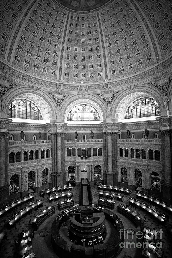 Main Reading Room In The Library Of Congress Thomas Jefferson Main Building Washington Dc Usa