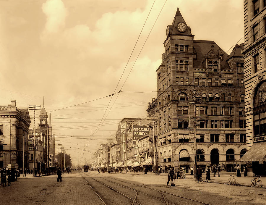 Main Street - Dayton Ohio 1902 #1 Photograph by Mountain Dreams