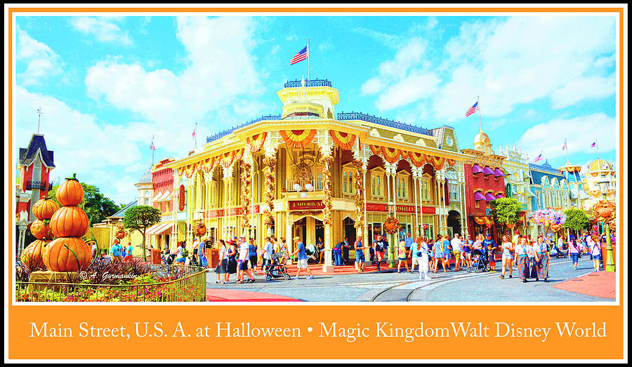 Main Street USA Walt Disney World at Halloween #2 Photograph by A Macarthur Gurmankin