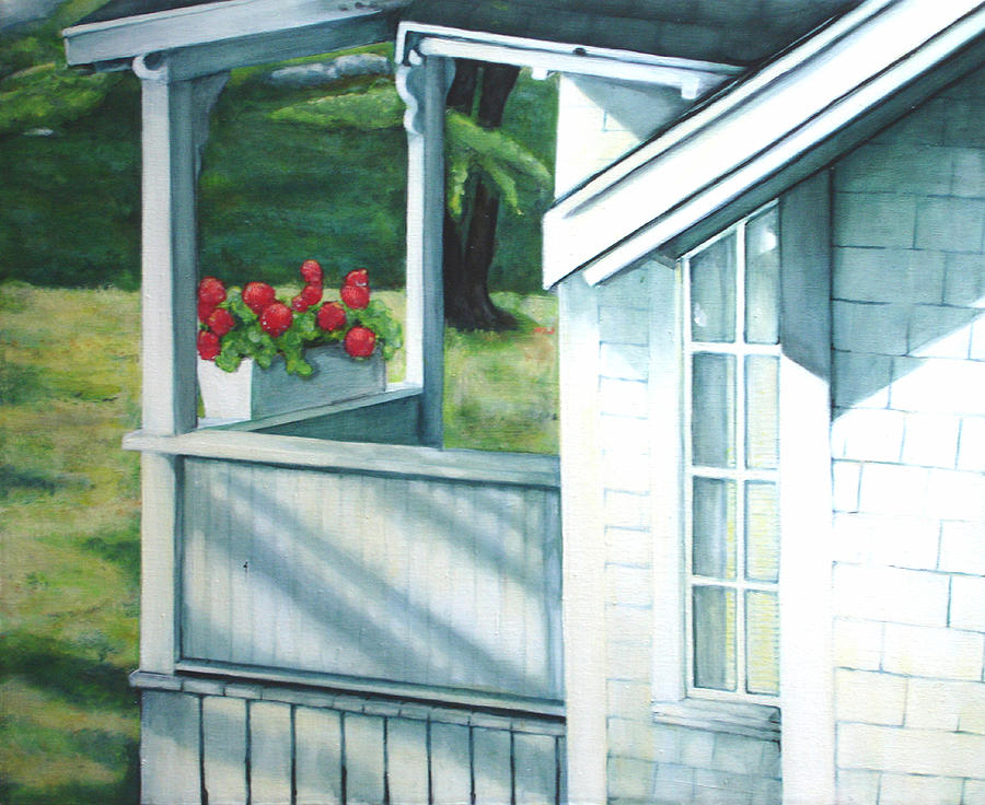 Maine Porches Number One #1 Painting by Leo Malboeuf