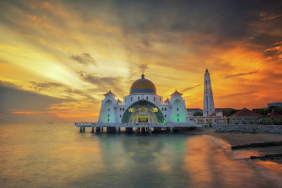 Malacca Straits Mosque  #1 Photograph by Anek Suwannaphoom