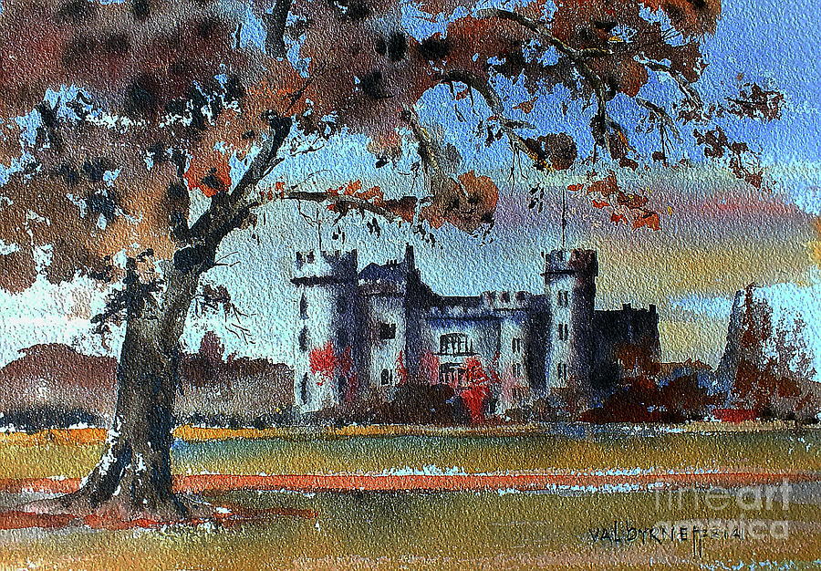 F 755 Malahide Castle, Dublin Painting by Val Byrne
