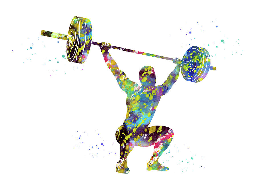 Male weightlifter Digital Art by Erzebet S - Fine Art America