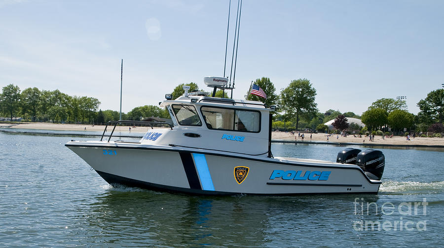 Mamaroneck Police Marine Unit Patrol Boat - Westchester County New York #2 Photograph by David Oppenheimer