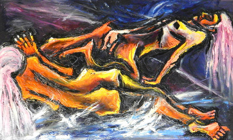 Nude Painting - Man And Woman #1 by Kenneth Agnello