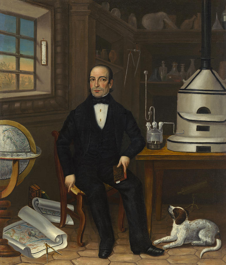 Man of Science #1 Painting by American 19th Century
