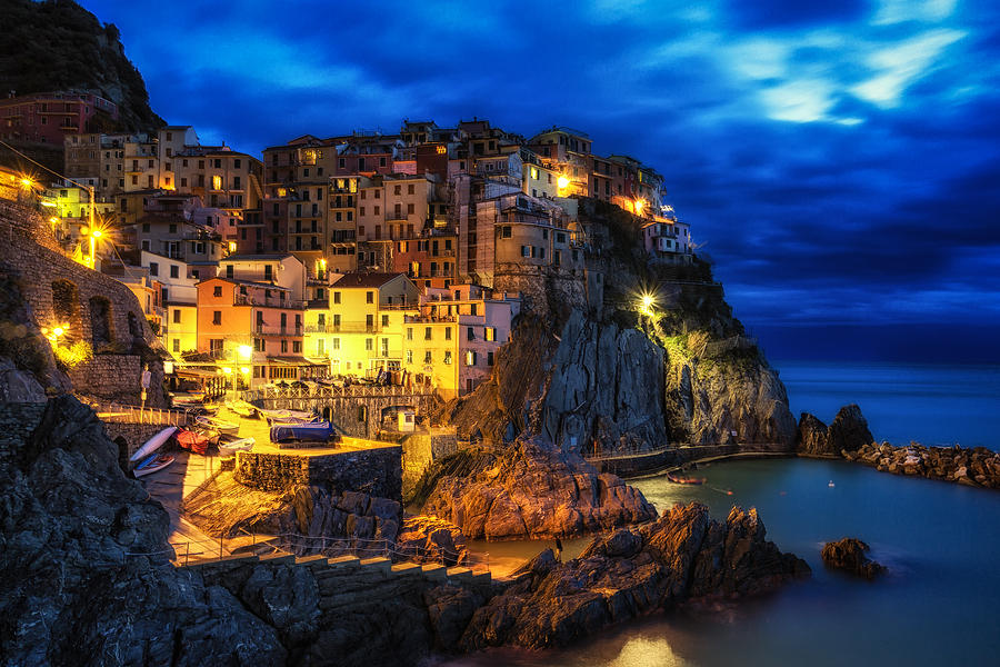 Manarola Blues Photograph by Aaron Choi - Fine Art America