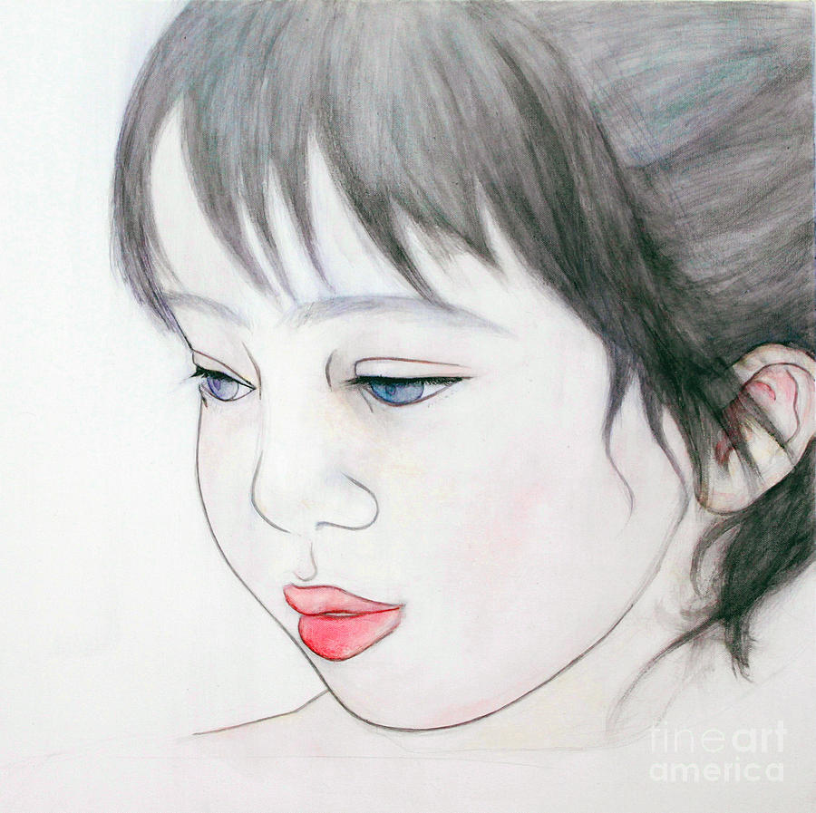 Manazashi or Gazing Eyes #3 Painting by Fumiyo Yoshikawa