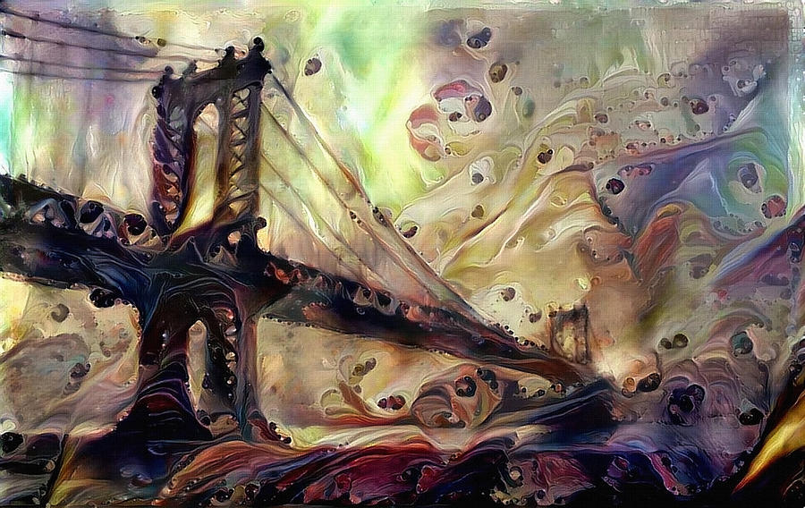 Manhattan Bridge #1 Digital Art by Bruce Rolff