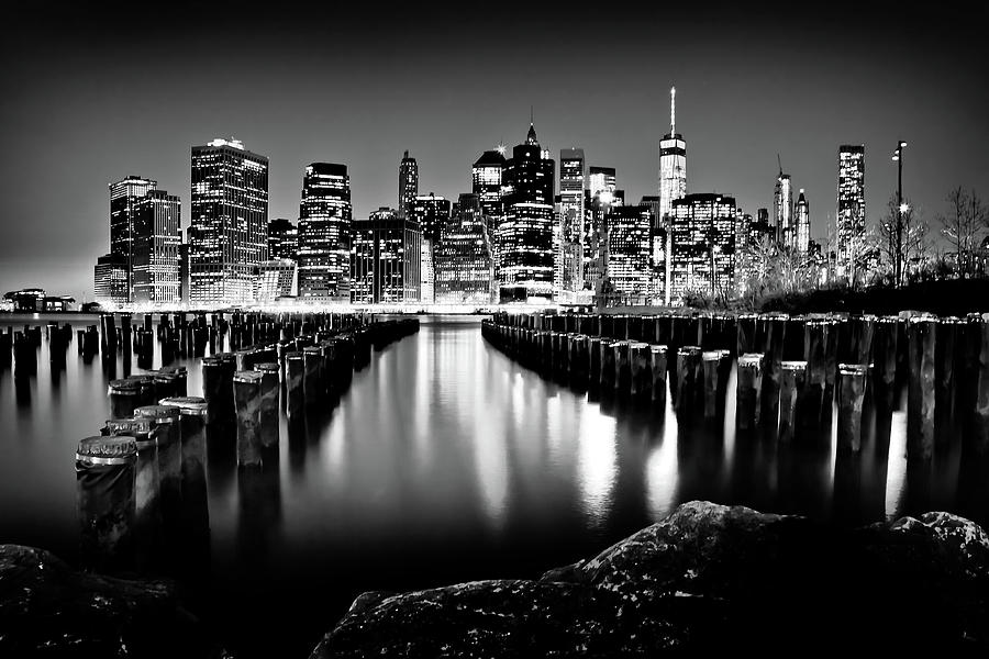 Manhattan Skyline At Night Photograph by Az Jackson