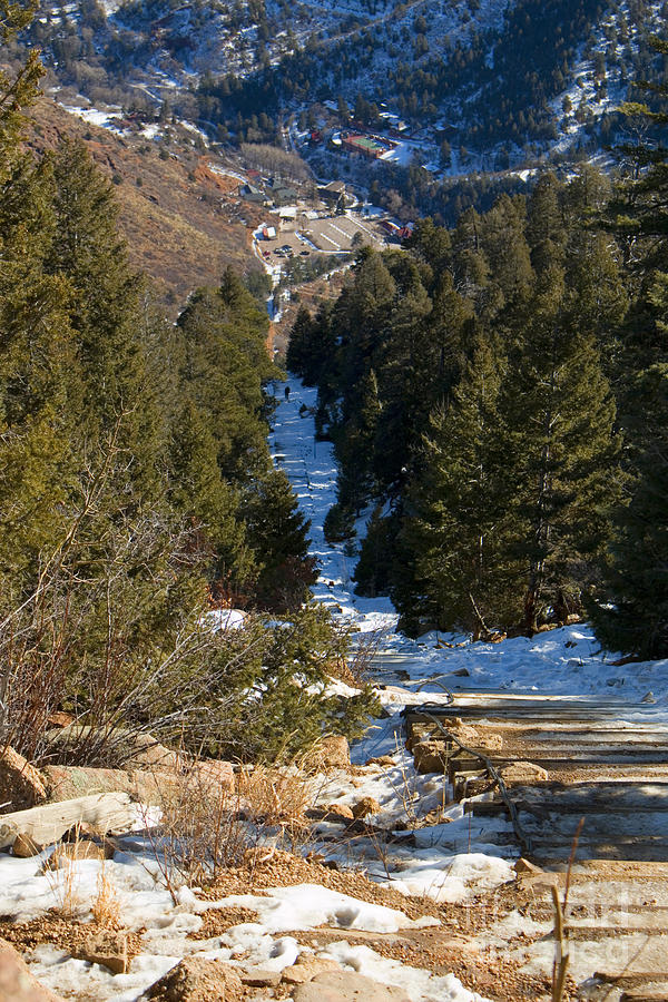Manitou Incline in Winter #1 Photograph by Steven Krull
