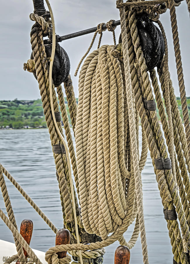 Manitou Tallship ropes #1 Photograph by LeeAnn McLaneGoetz McLaneGoetzStudioLLCcom