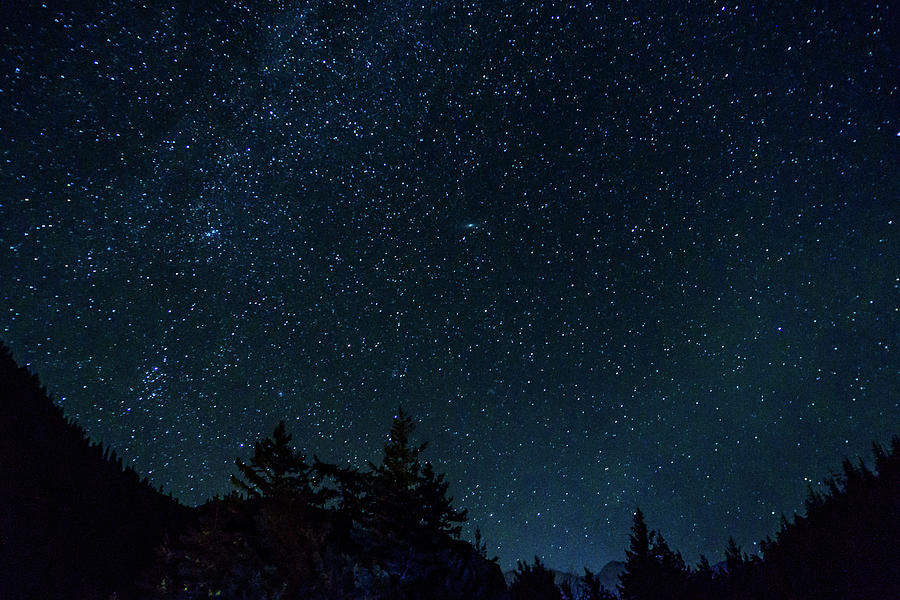 Many Starts On Blue Dark Night Sky As A Cosmos Background Photograph By Oleg Mayorov