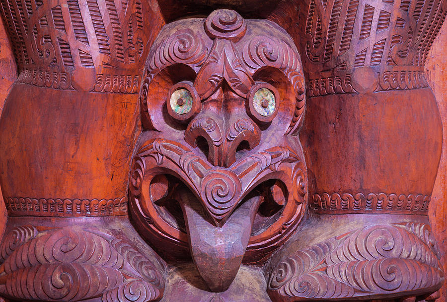 Maori carving New Zealand Photograph by Hartmut Albert