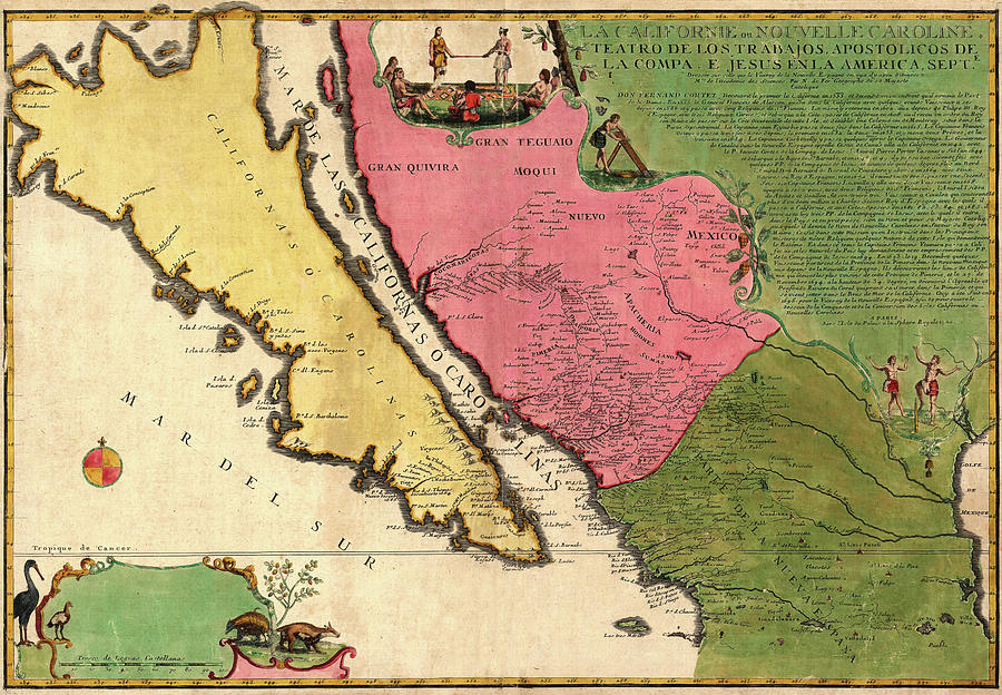 Map Of California 1720 #1 Photograph by Andrew Fare