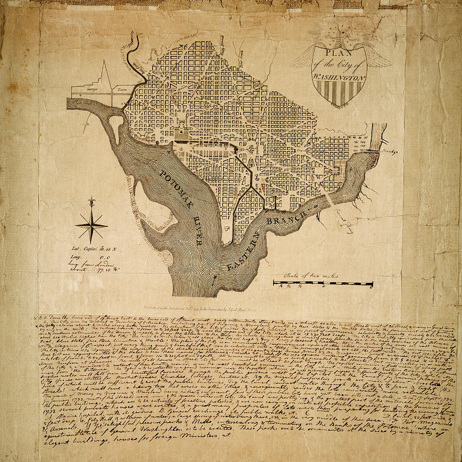 Map Of Washington 1793 #1 Photograph by Andrew Fare