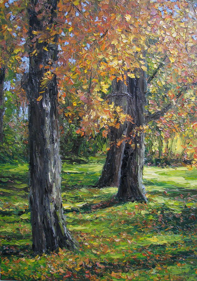 Landscape Painting - Maples #1 by Stephen Howell