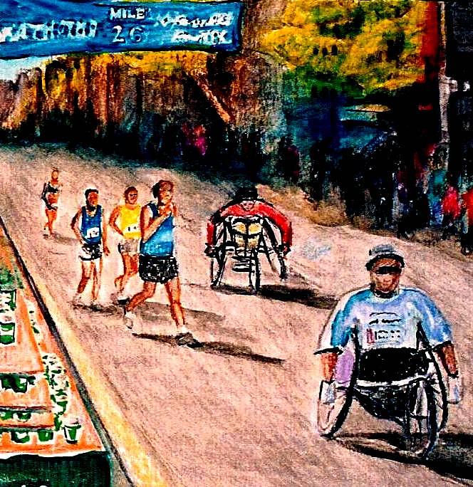 Marathon Drawing by Kimberly Simon Pixels