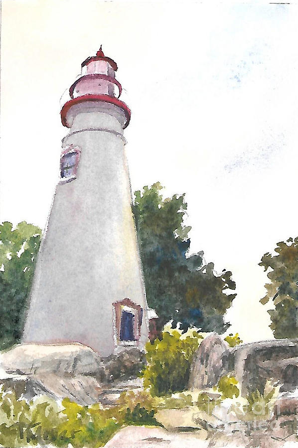 Marblehead Lighthouse #1 Painting by Terri  Meyer