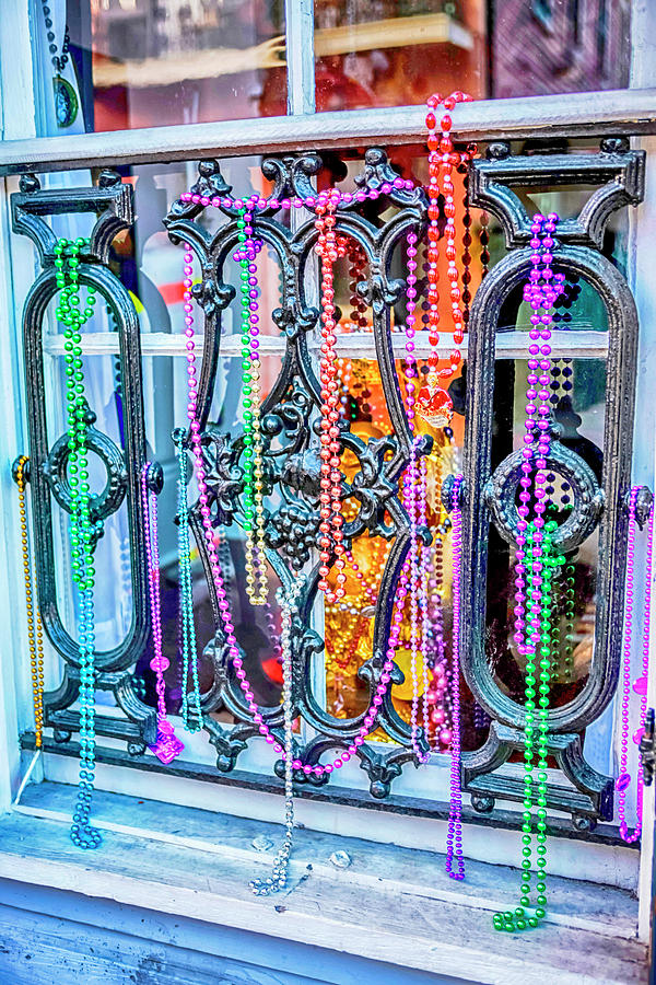 Mardi Gras beads #1 Photograph by Chris Smith