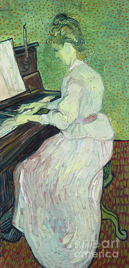 Marguerite Gachet at the Piano, 1890  Painting by Vincent Van Gogh