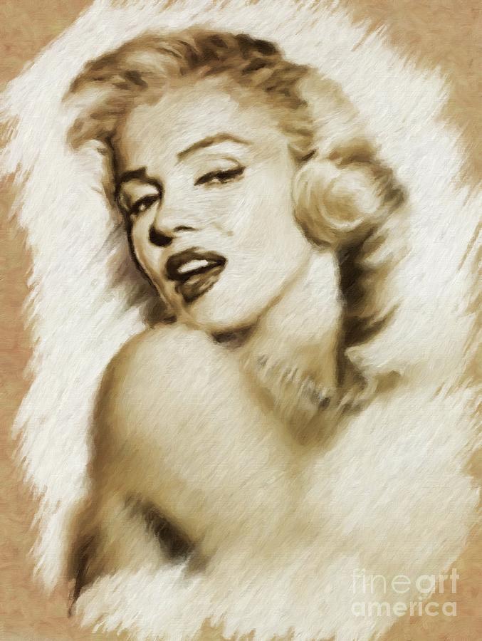 Hollywood Painting - Marilyn Monroe, Actress and Model #1 by Esoterica Art Agency