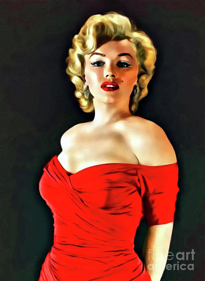 Marilyn Monroe, Digital Art By Mary Bassett Digital Art