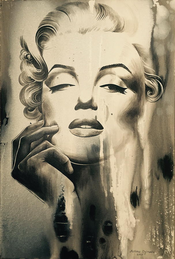 Marilyn Monroe #1 Painting by Fatima Azimova