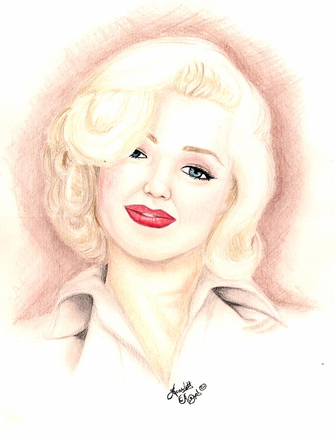Marilyn Monroe #1 Drawing by Scarlett Royale