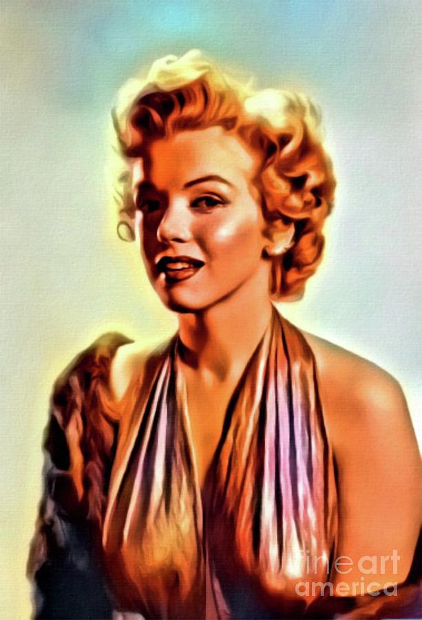 Hollywood Digital Art - Marilyn Monroe, Vintage Actress. Digital Art by MB #1 by Esoterica Art Agency