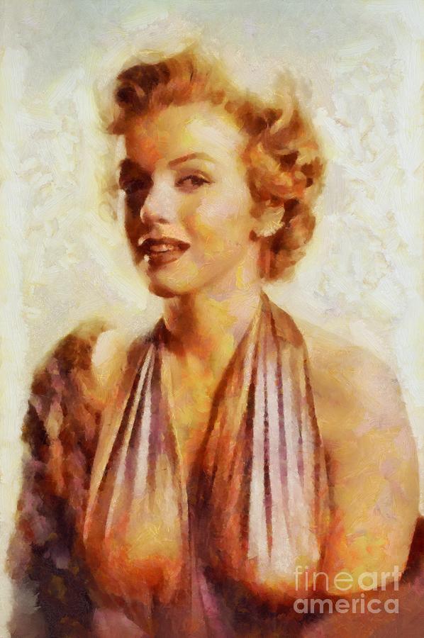 Music Painting - Marilyn Monroe, Vintage Hollywood Actress #1 by Esoterica Art Agency