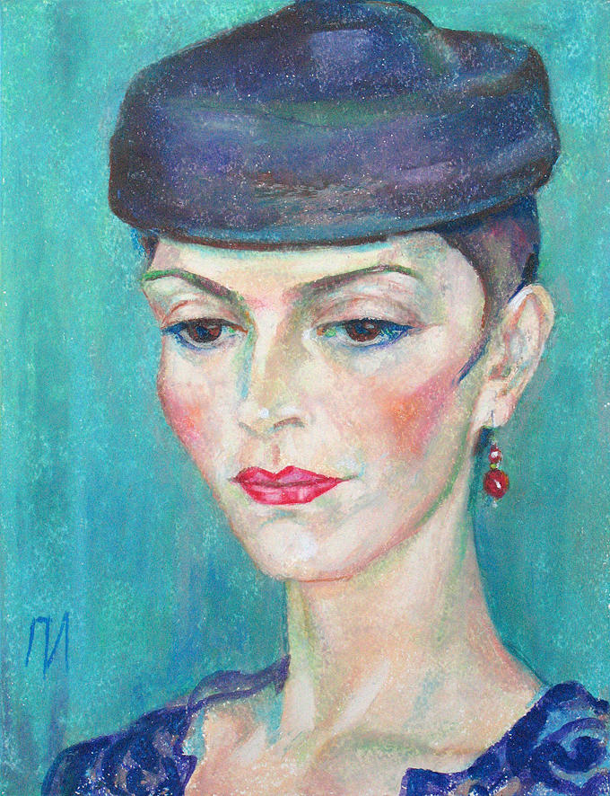 Portrait Painting - Marina Orlova #1 by Leonid Petrushin
