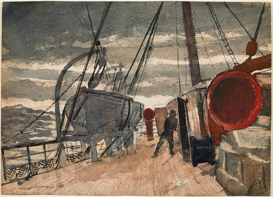 Marine Drawing by Winslow Homer