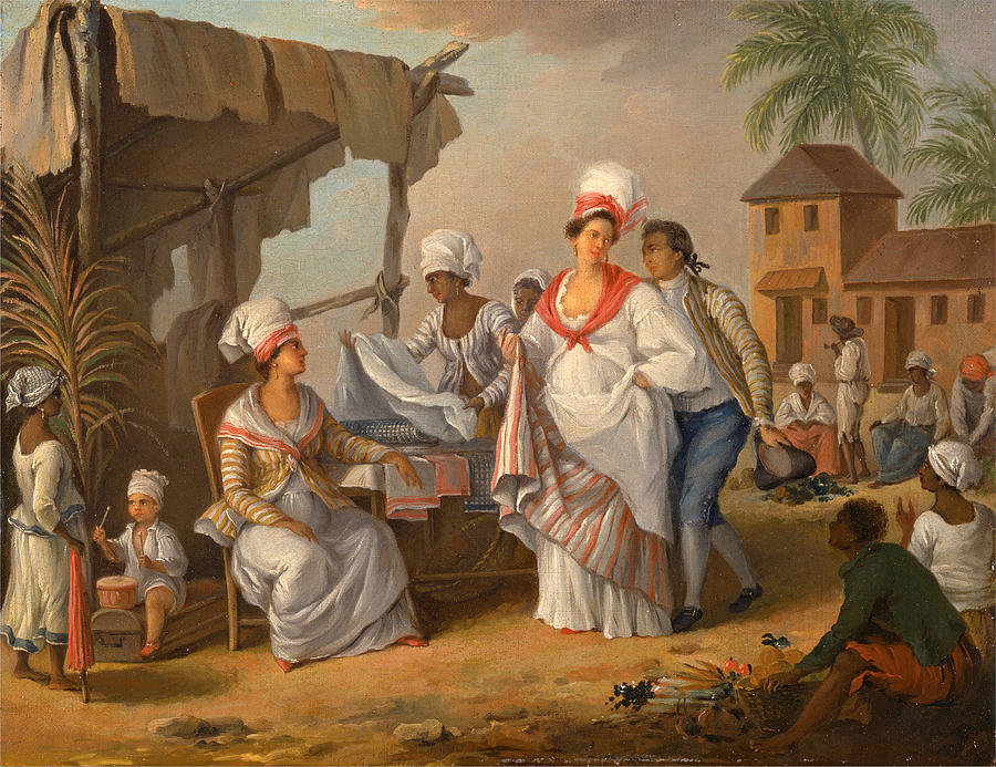 Market Day. Roseau. Dominica #2 Painting by Agostino Brunias